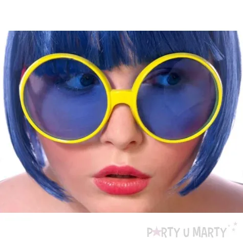 okulary party pilotki zolte