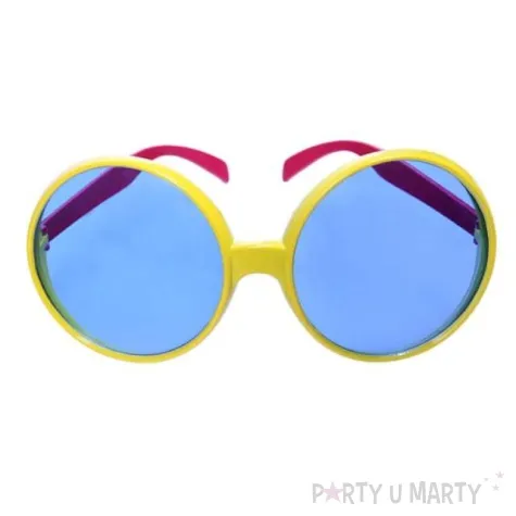 okulary party pilotki zolte