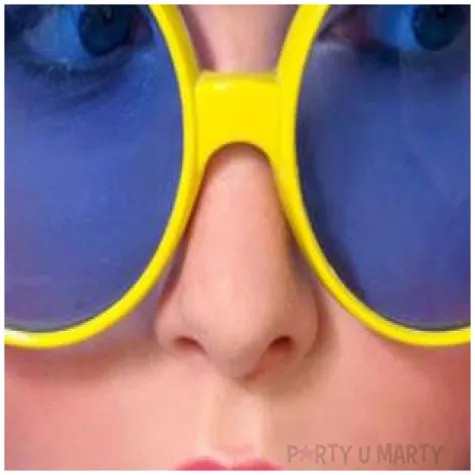 okulary party pilotki zolte