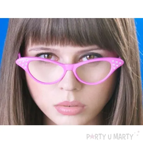 okulary party pink cat