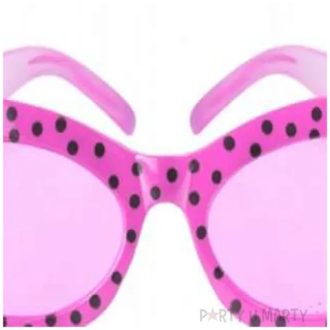 okulary party pink with black