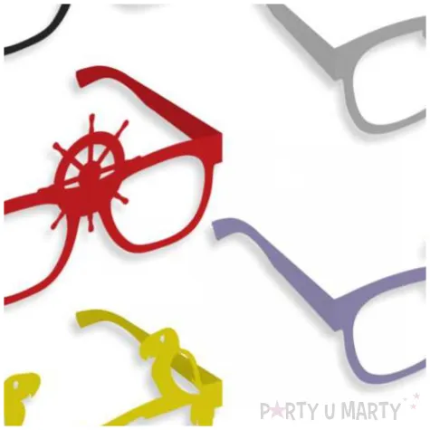 okulary party piracka przygoda papierowe 6 szt