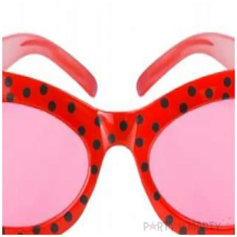 okulary party red with black