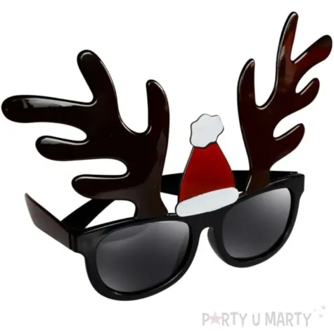 okulary party renifer w czerni czarne arpex