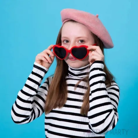 okulary party serca czerwony partypal