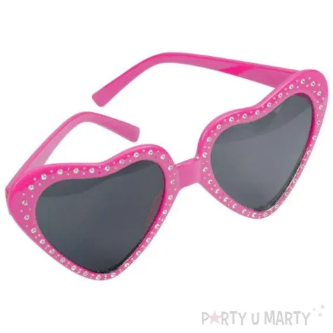 okulary party serca rozowe arpex