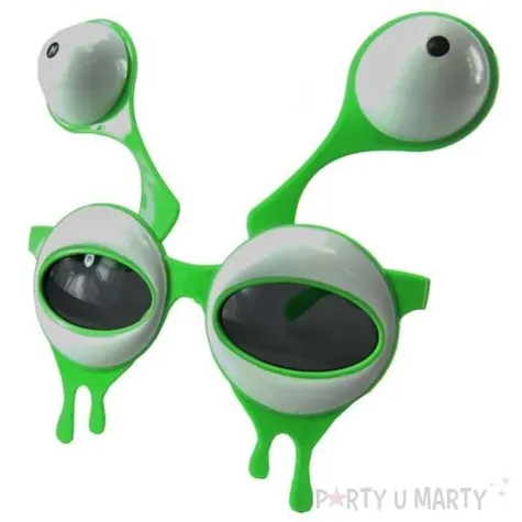 okulary party smieszny kosmita zeielone tropic