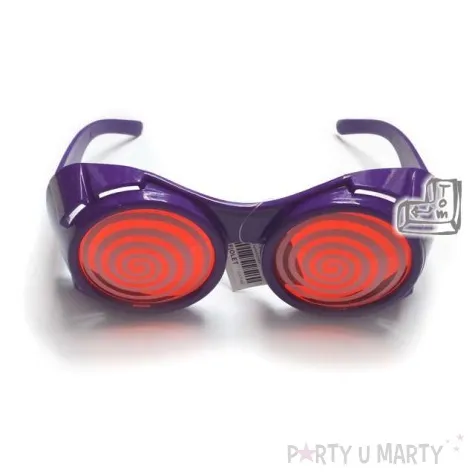 okulary party spiralki fioletowe