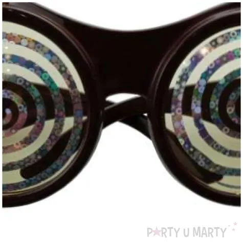 okulary party steampunk srebrno zlote funny fashion