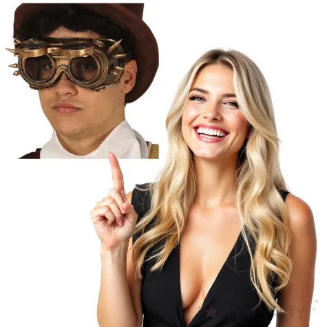 okulary party steampunk z kolcami guirca