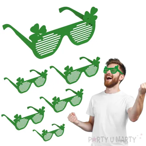 okulary party sw patryk zielono mi papierowe 6 szt