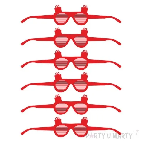okulary party swiateczne prezenty papierowe 6 szt
