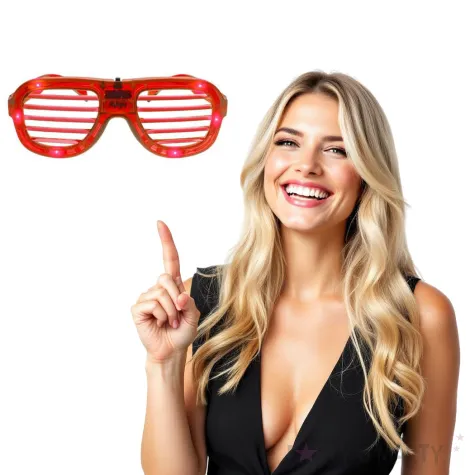 okulary party swiecace disco czerwone godan