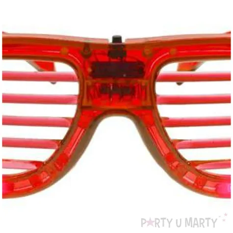 okulary party swiecace disco czerwone godan