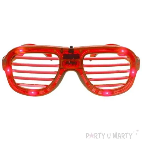 okulary party swiecace disco czerwone godan