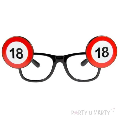 okulary party urodziny 18 traffic birthday folat