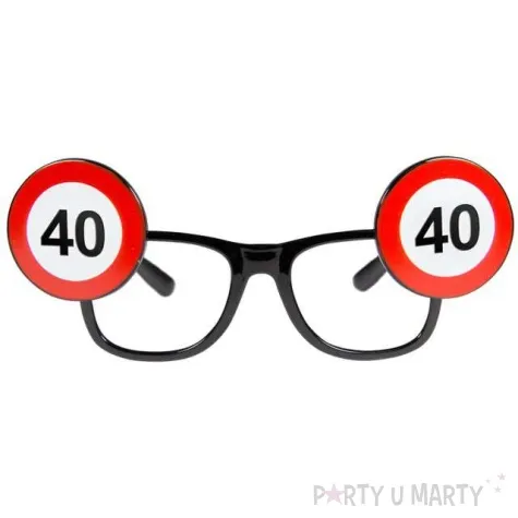 okulary party urodziny 40 traffic birthday folat