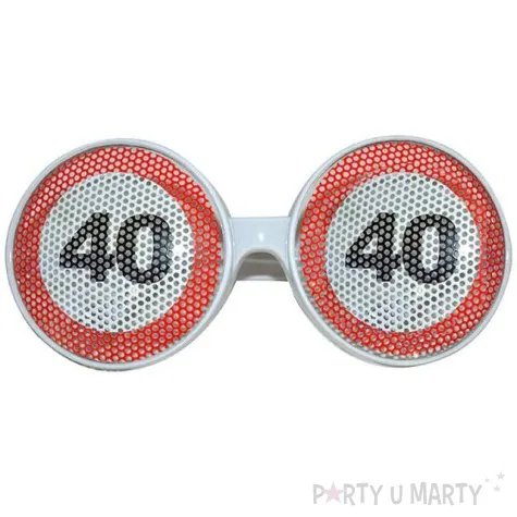 okulary party urodziny 40 traffic birthday fynny fashion