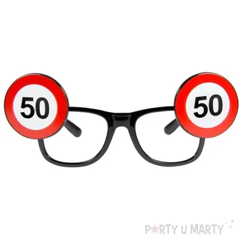 okulary party urodziny 50 traffic birthday folat