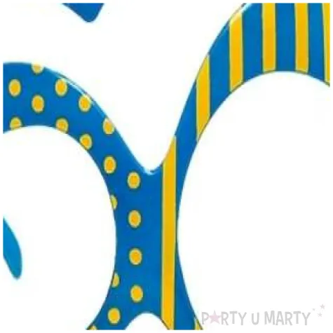 okulary party urodziny 60 niebieskie partydeco