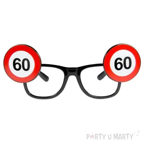 okulary party urodziny 60 traffic birthday folat