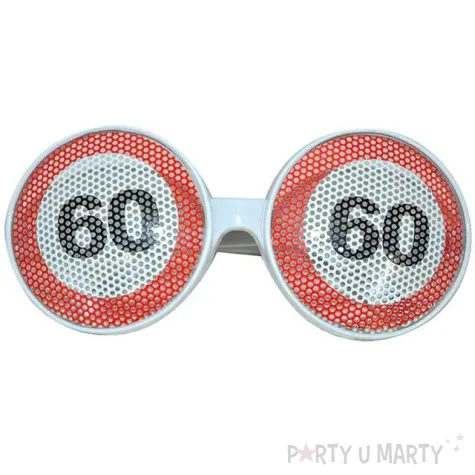 okulary party urodziny 60 traffic birthday fynny fashion