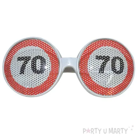 okulary party urodziny 70 traffic birthday fynny fashion