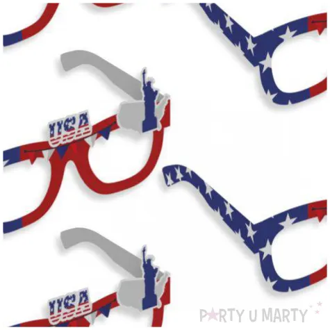 okulary party usa amerykanska statua wolnosci papierowe 6 szt