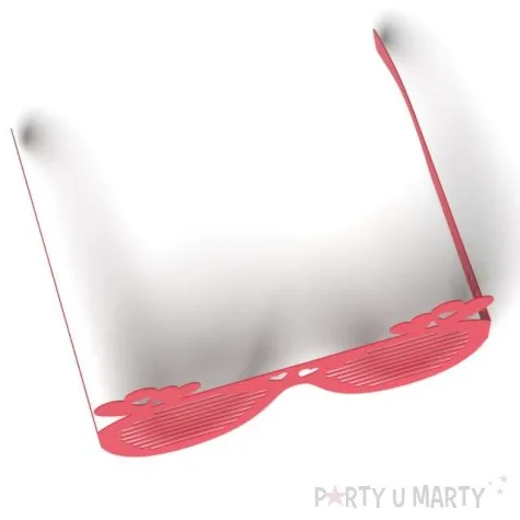 okulary party walentynkowe serca papierowe 6 szt