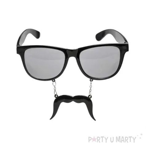 okulary party wasy czarne