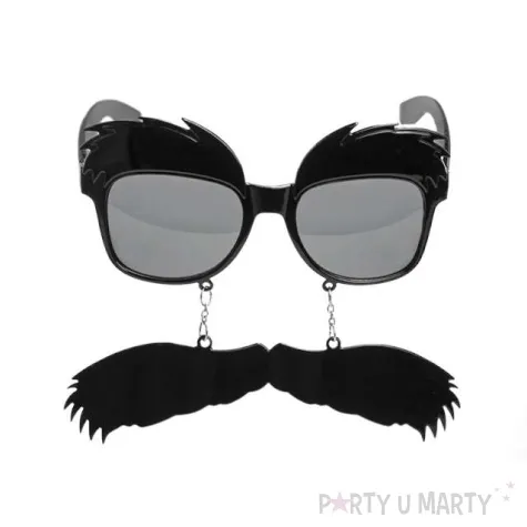 okulary party wasy i brwi czarne