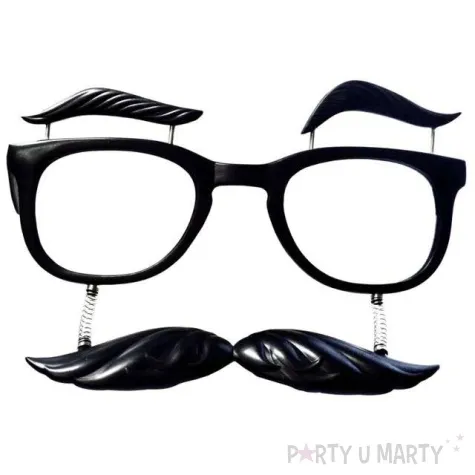 okulary party wasy i brwi funny fashion