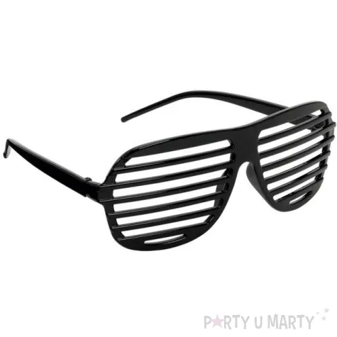 okulary party zaluzje czarne amscan