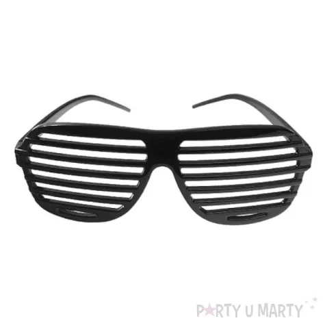 okulary party zaluzje czarne partydeco