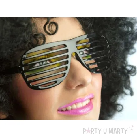 okulary party zaluzje czarne partydeco