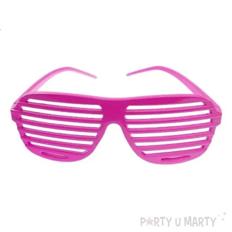 okulary party zaluzje rozowe jasne