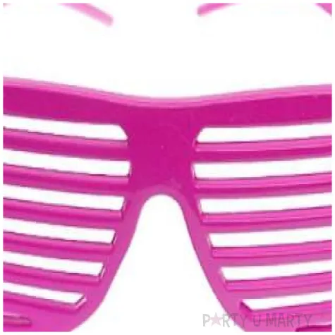 okulary party zaluzje rozowe jasne