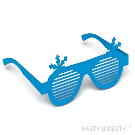 okulary party zimowe sniezynki papierowe 6 szt