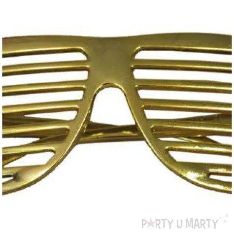 okulary party zlote paski funny fashion