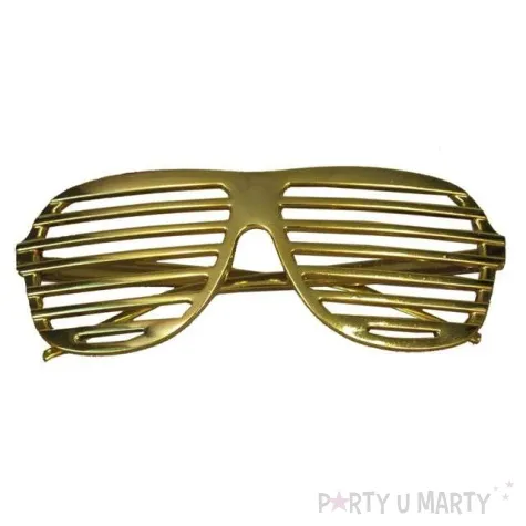 okulary party zlote paski funny fashion