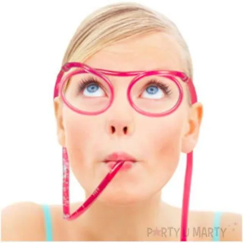 okulary slomki do picia pomaranczowe