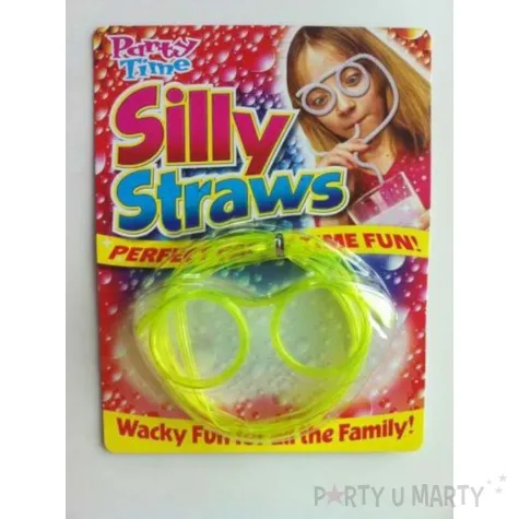 okulary slomki do picia zolte