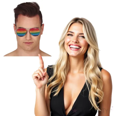 okulary teczowy lotnik guirca