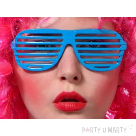 okulary zaluzje turkus 1 szt