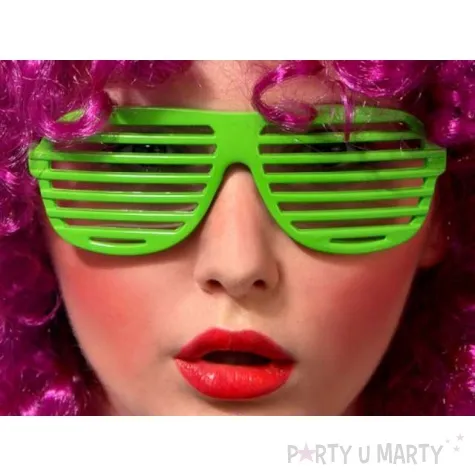 okulary zaluzje zielone 1 szt