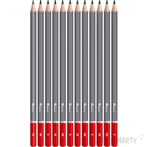 olowki do szkicowania metalowe pudelko titanum 8b 2h 12 szt