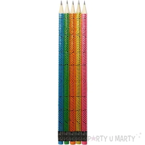 olowki metalizowane z gumka mix titanum hb 5 szt