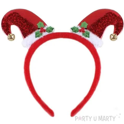 opaska czapeczki mikolaja czerwony godan