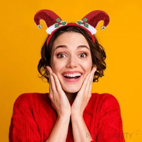 opaska czapeczki mikolaja czerwony godan