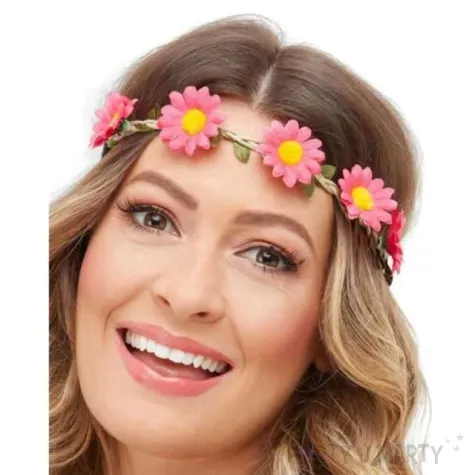 opaska elastyczna kwiatki hipisa smiffys 3 szt